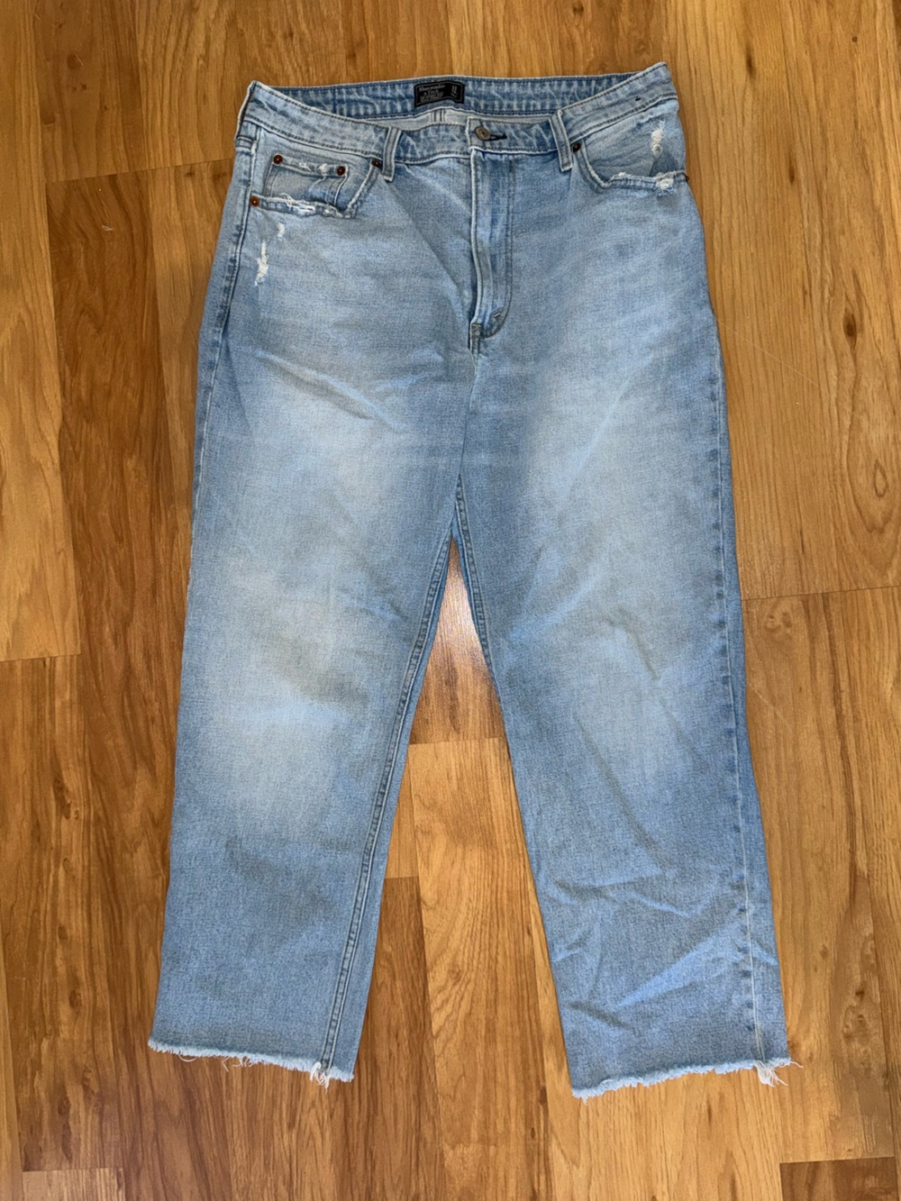 Abercrombie & Fitch Light Blue Straight-Leg Jeans